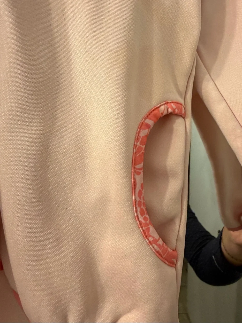 Nike Girls Light Pink Zip Hoodie with Coral Trim